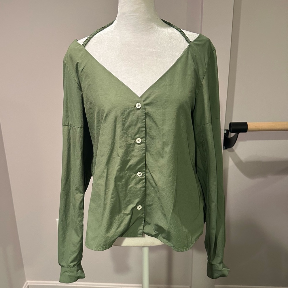 Deveaux Sage Green Top